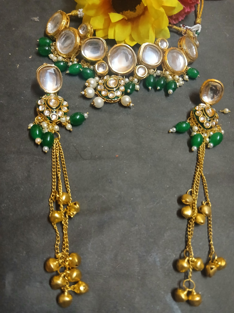 Emeralds kundan choker set