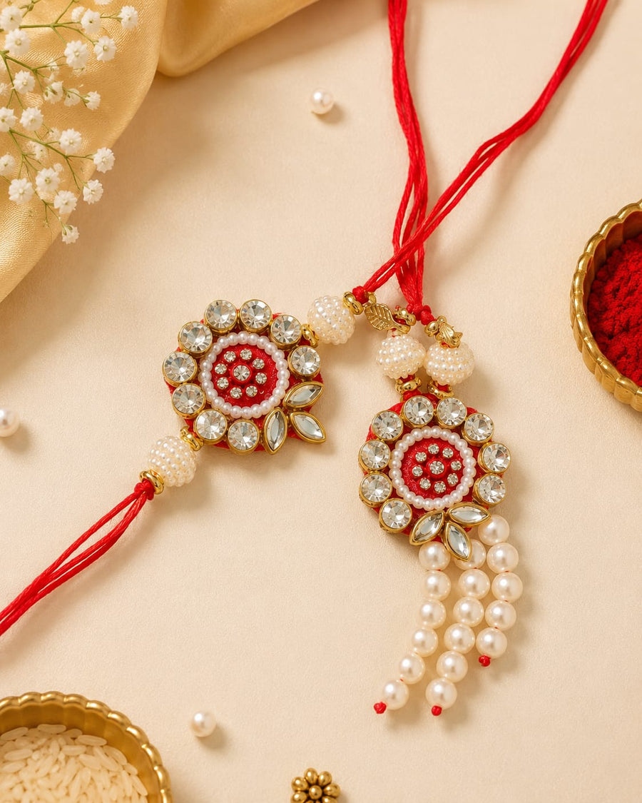 Bhaiya–Bhabhi kundan rakhi