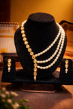 Kundan white beaded necklace
