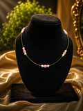 Pink beaded invisible necklace