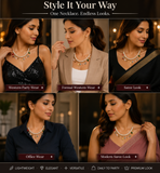 White Pearl Charm Statement Necklace