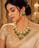 Emerald Green Kundan Necklace
