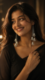 Silver antique oxidized earrings