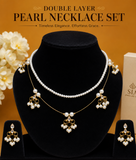 white pearl Double Layer Necklace