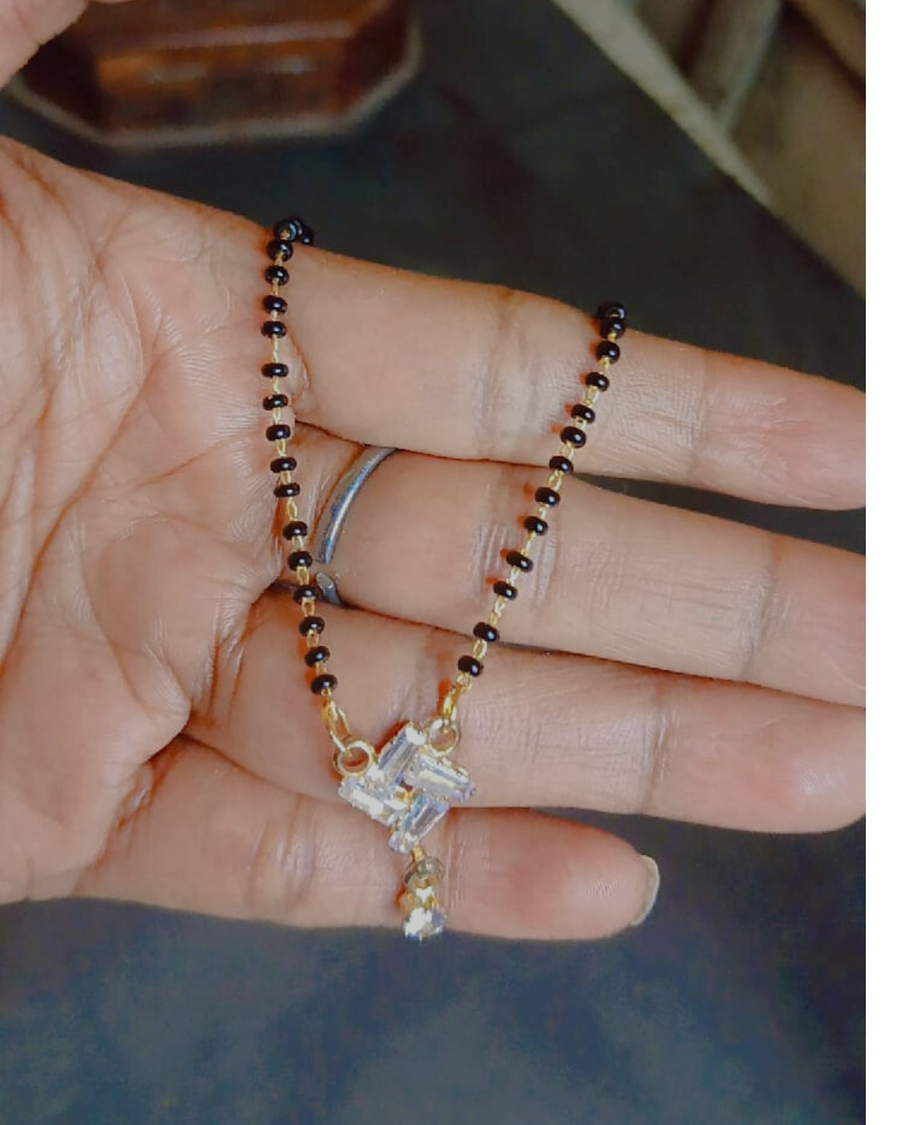 Golden Swastik Kundan Mangalsutra