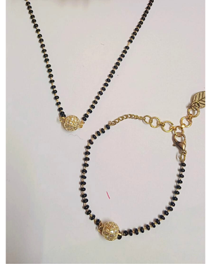 Golden Zircon Kundan Mangalsutra
